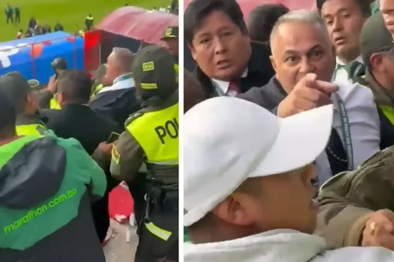 Federasyon Başkanı taraftarla kavga etti