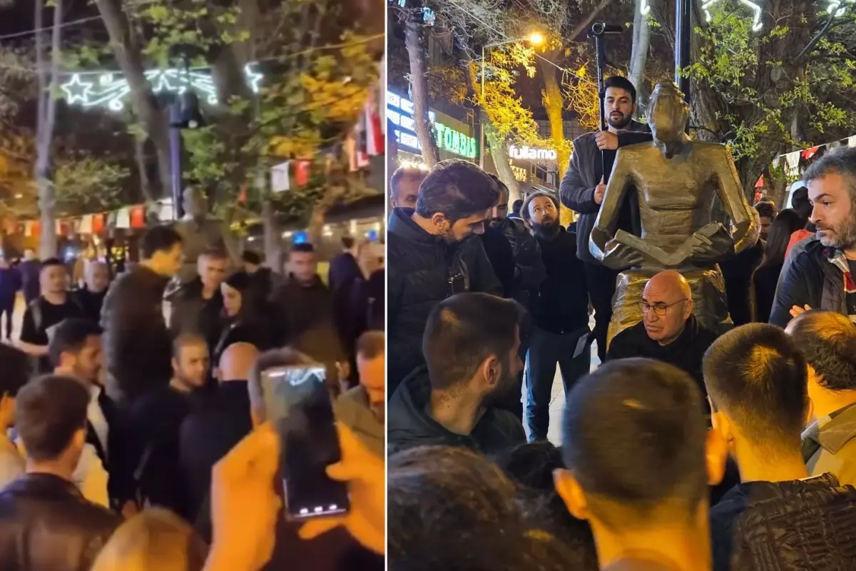 Hareketli dakikalar! Polis yere düştü, Mahmut Tanal harekete geçti