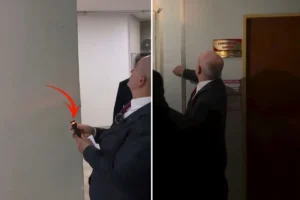 Belediye başkanının binalara yaptığı ‘sağlamlık’ testine bakın
