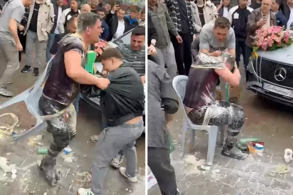Damadı sandalyeye bağlayıp yaptıkları ‘pes’ dedirtti