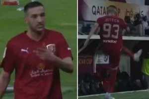 Kalkan tabelayı gören Ziyech bir anda delirdi