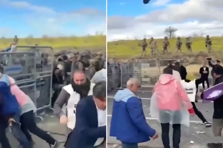 Öcalan yürüyüşüne jandarma izin vermedi! Göstericiler taş yağmuruna tuttu