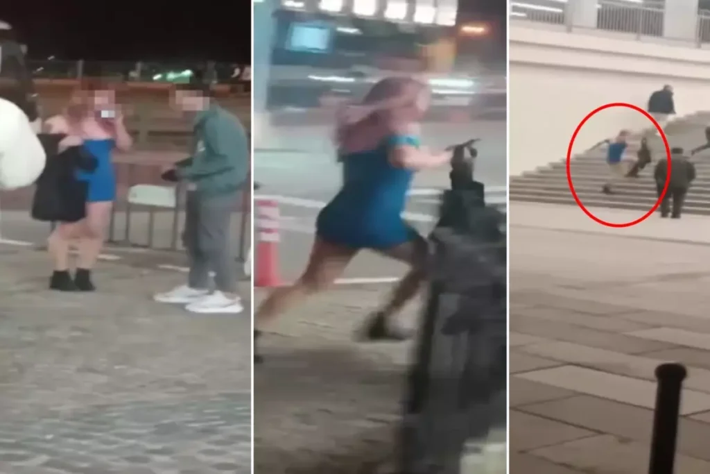 Magandaların isteğini reddeden genç kız ulu orta saldırıya uğradı