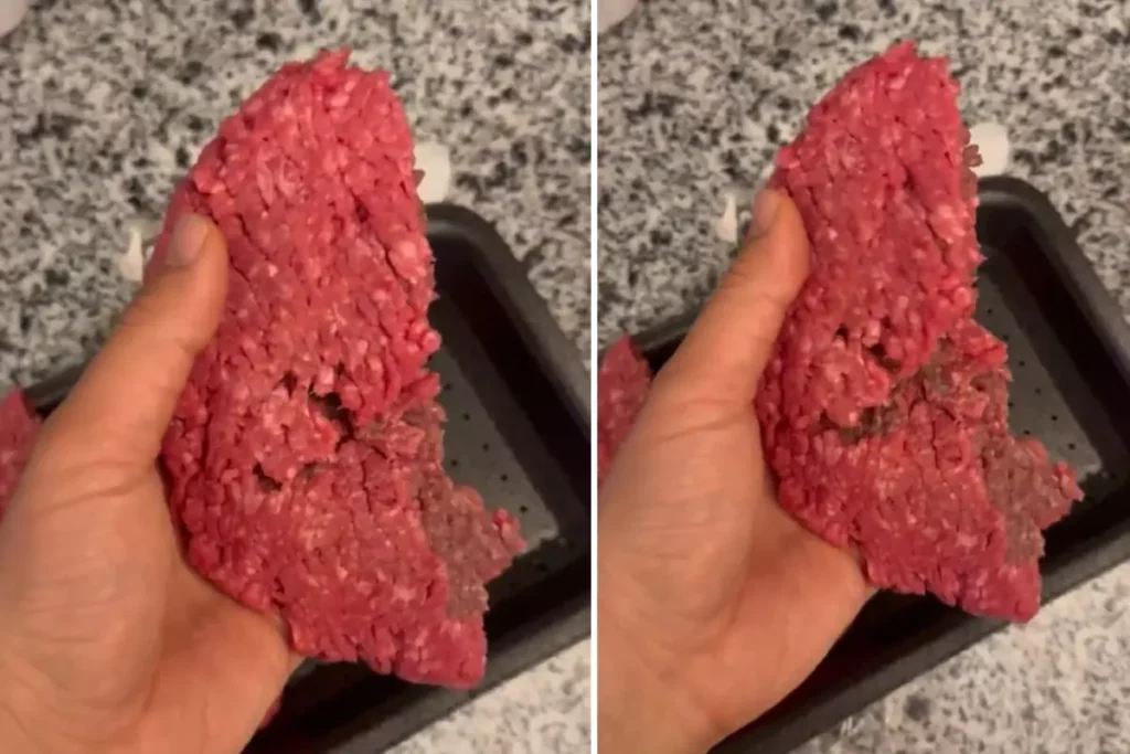 Rengine aldandığı kıymayı ikiye ayıran vatandaş şoke oldu